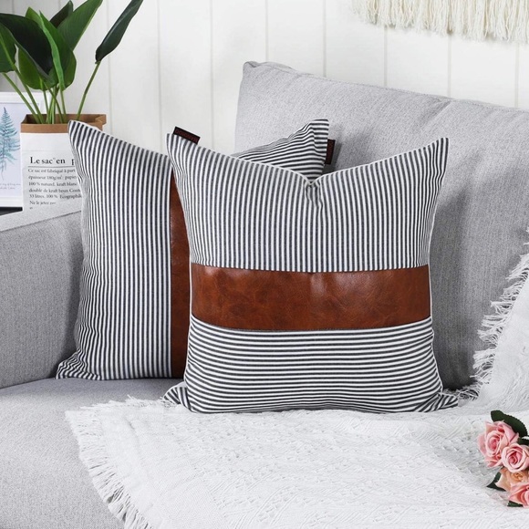 Set of 2 Decorative Pillow Covers Throw Accent Pillow Covers - Picture 1 of 11